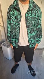 Giacca antivento SHEIN fantasia verde/nera – XL