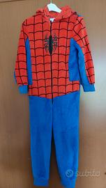 Pigiama + ciabatte Spiderman età 6 -10 anni