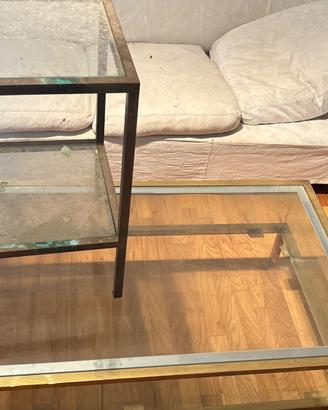 Tavolini ottone e vetro Da salotto