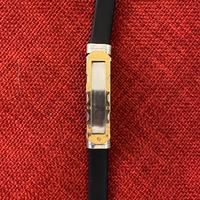 Bracciale uomo acciaio e caucciù