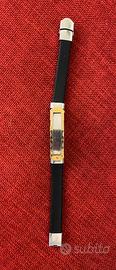 Bracciale uomo acciaio e caucciù