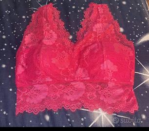 Top fucsia elegante in pizzo