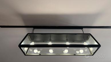 Lampadario binario industrial Maison du Monde 4luc