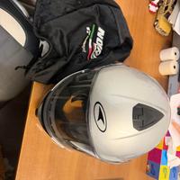 Casco modulare AXO argento tg L + visierino paraso