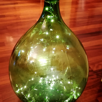 Damigiana vintage in vetro per arredamento e luci