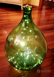 Damigiana vintage in vetro per arredamento e luci