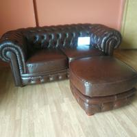 Divano Chester Vera Pelle nuovo di fabbrica