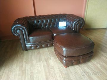 Divano Chester Vera Pelle nuovo di fabbrica