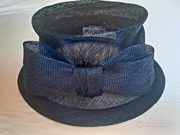 Cappello da cerimonia blue in paglia Marzi