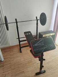 Panca, bilancere, manubri, pesi 75 kg