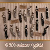 Portafortuna uncinetto handmade gattino gatto