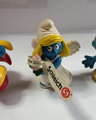 puffi peyo vintage originali Schleich in gomma