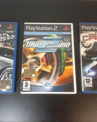 Lotto 3 giochi Playstation 2 Need for Speed vari