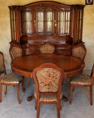 SALA DA PRANZO COMPLETA IN STILE CLASSICO ANNI ’80