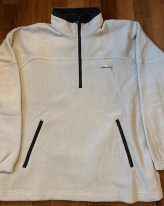 Felpa in pile con mezza zip Champion
