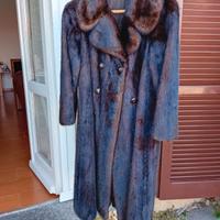 pelliccia di visone anni 70 marrone scuro