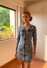 Abito in jeans Rainbow, vestito denim in cotone