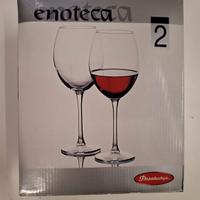 Set 2 calici in vetro cristallino nuovi   