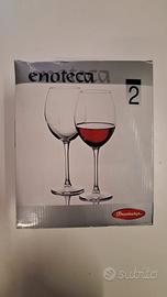 Set 2 calici in vetro cristallino nuovi   