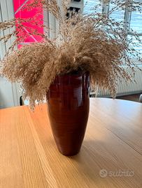 Vaso in bambu rosso