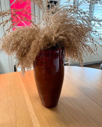 Vaso in bambu rosso
