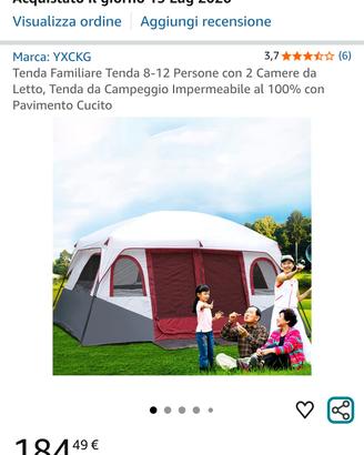 tenda da campeggio 