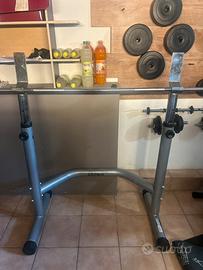 Rack porta bilanciere regolabile + bilanciere