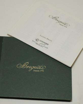 Breguet - Catalogo Orologi 1995 + Listino Prezzi