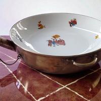 Piatto Scaldapappa Vintage Anni 50 Porcellana Meta