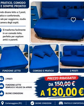 DIVANO LETTO  2 POSTI