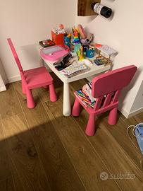 Tavolo e sedie bambini