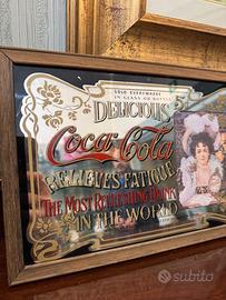 Specchio Pubblicitario Coca-Cola in Stile Vintage
