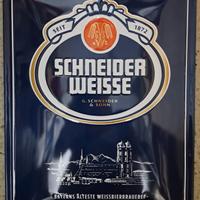 Plakat insegna birra Schneider