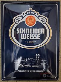 Plakat insegna birra Schneider