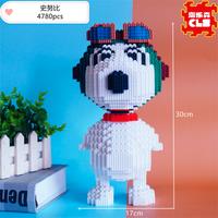 LS6046 Puzzle 3d Simil lego Modello Snoopy