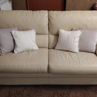 Divano tre posti in vera pelle di mucca