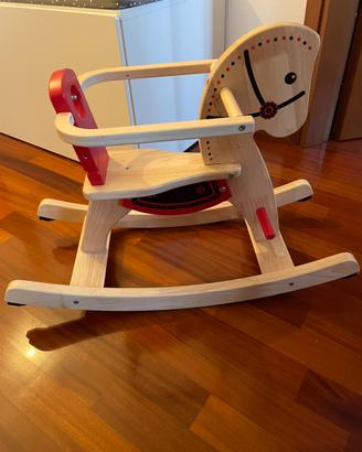 Cavallino a dondolo in legno