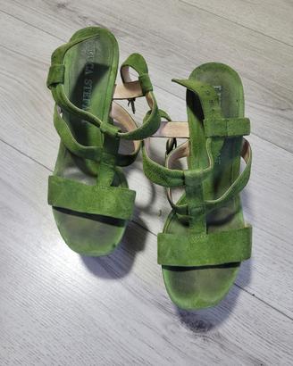 Scarpa a sandalo alta verde taglia 37 Luca Stefani