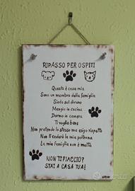 Targhetta per amanti animali