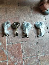 Set 4 pezzi Ottone