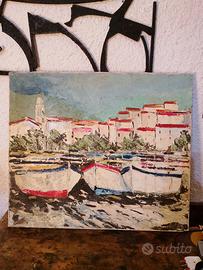 quadro olio spatolato vellano 1992