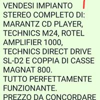 IMPIANTO STEREO COMPLETO