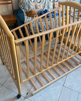 Ante lettino bimbo legno +materasso