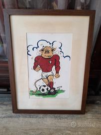 caricatura vintage mascotte Torino 
