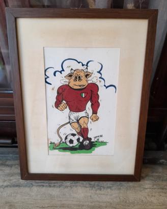 caricatura vintage mascotte Torino 