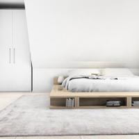 Letto matrimoniale 180x200 rovere chiaro + doghe