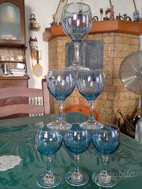 bicchieri in vetro soffiato