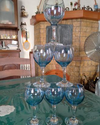 bicchieri in vetro soffiato