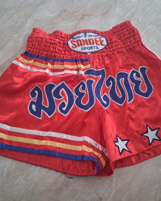 Pantaloncini Muay Thai Sandee Sports L Rosso Stel