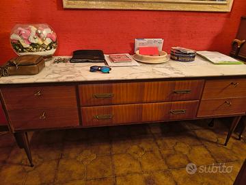 comò con piano in marmo 